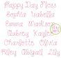 Happy Day Floss Embroidery Font | Machine Embroidery Designs by JuJu