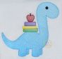 School Brontosaurus Sketch | Machine Embroidery Designs by JuJu