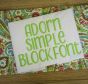 Adorn Simple Block Embroidery Font Machine Embroidery Designs by JuJu