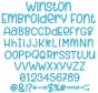 Winston Embroidery Font | Machine Embroidery Designs by JuJu