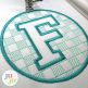 Embossed Checkered Alphabet Embroidery Set | Machine Embroidery Designs by JuJu