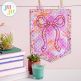 In The Hoop Sweet Bow 1 Wall Hanging Project | Machine Embroidery Designs by JuJu