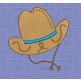 Free cowboy hat machine embroidery design