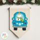 Christmas Trucks Applique Bean Stitch Embroidery Set | Machine Embroidery Designs by JuJu