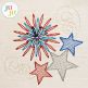 Patriotic Corner Embroidery Design | Machine Embroidery Designs by JuJu