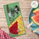 In The Hoop Watermelon Utensil Holder Project | Machine Embroidery Designs by JuJu