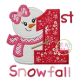 First Snowfall Girl Applique | Machine Embroidery Designs by JuJu