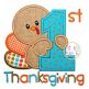 First Thanksgiving Applique | Machine Embroidery Designs by JuJu
