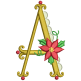 Poinsettia Monogram Machine Embroidery Designs by JuJu