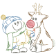 Christmas Cuties Kids Vintage Stitch Machine Embroidery Designs by JuJu