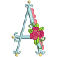 Scallop Rose Monogram Machine Embroidery Designs By JuJu