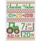 Tractor Birth Announcement Template Machine Embroidery Designs by JuJu