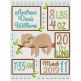 Sloth Birth Announcement Template Machine Embroidery Designs by JuJu
