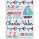Sailboat Birth Announcement Template Machine Embroidery Designs by JuJu