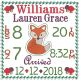 Fox Birth Announcement Template Machine Embroidery Designs by JuJu