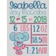Ballerina Elephant Birth Announcement Template Machine Embroidery Designs by JuJu