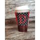 Monogrammed Button Coffee Wrap | Machine Embroidery Designs by JuJu