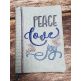 Peace Love Joy Christmas Notebook Covers | Machine Embroidery Designs by JuJu