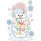 Christmas Greeting Cards Set 4 Digital Embroidery Designs by JuJu