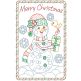 Christmas Greeting Cards Set 4 Digital Embroidery Designs by JuJu