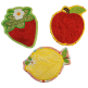 ITH Fruit Coasters Set 1 | Machine Embroidery Designs by JuJu