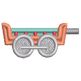 Train Alphabet Filled | Machine Embroidery Designs by JuJu