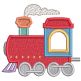 Train Numbers Filled | Machine Embroidery Designs by JuJu