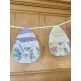 Mug Rug Pieced Easter Egg Bunny