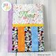 Striped Composition Book Cover by Oma's Place | Machine Embroidery Designs by JuJu