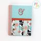 Striped Composition Book Cover by Oma's Place