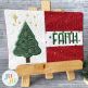 Pine Tree Mug Rug - Faith by Oma's Place | Machine Embroidery Designs by JuJu