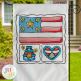 Patriotic Scenes Flag Embroidery Design