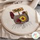 Chicken Hello Word Art Embroidery Design | Machine Embroidery Designs by JuJu