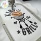Grill Word Art Embroidery Set | Machine Embroidery Designs by JuJu