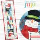 In The Hoop Modular Snowman Table Runner Project | Machine Embroidery Designs by JuJu