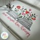 Book Therapy - Floral Book Saying Embroidery Design | Machine Embroidery Designs by JuJu
