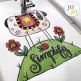 Sheep Simplify Word Art Embroidery Design | Machine Embroidery Designs by JuJu