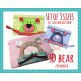 3D Bear Zip Pouch | Machine Embroidery Designs by JuJu