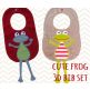 Cute Frog 3D Bib | Machine Embroidery Designs by JuJu