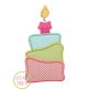 3 Tiered Cake Applique | Machine Embroidery Designs by JuJu