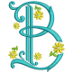 Dainty Daisy Monogram Machine Embroidery Designs by JuJu