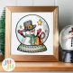 Yuletide Bliss Snowglobes 1 Christmas Embroidery Set | Machine Embroidery Designs by JuJu