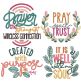 Faith Word Art Embroidery Set | Machine Embroidery Designs by JuJu