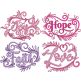 Yuletide Elegance 3 Word Art Christmas Embroidery Set | Machine Embroidery Designs by JuJu