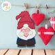 In The Hoop Gnome Wall Hanging - Valentine's Day Project | Machine Embroidery Designs by JuJu