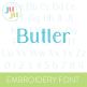 Butler Embroidery Font | Machine Embroidery Designs by JuJu