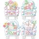 Easter Trucks Sketch Embroidery Set | Machine Embroidery Designs by JuJu