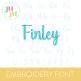 Finley Embroidery Font | Machine Embroidery Designs by JuJu