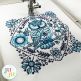 Delft Blue Owls Embroidery Set | Machine Embroidery Designs by JuJu
