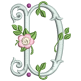 Vintage Rose Monogram Machine Embroidery Designs by JuJu